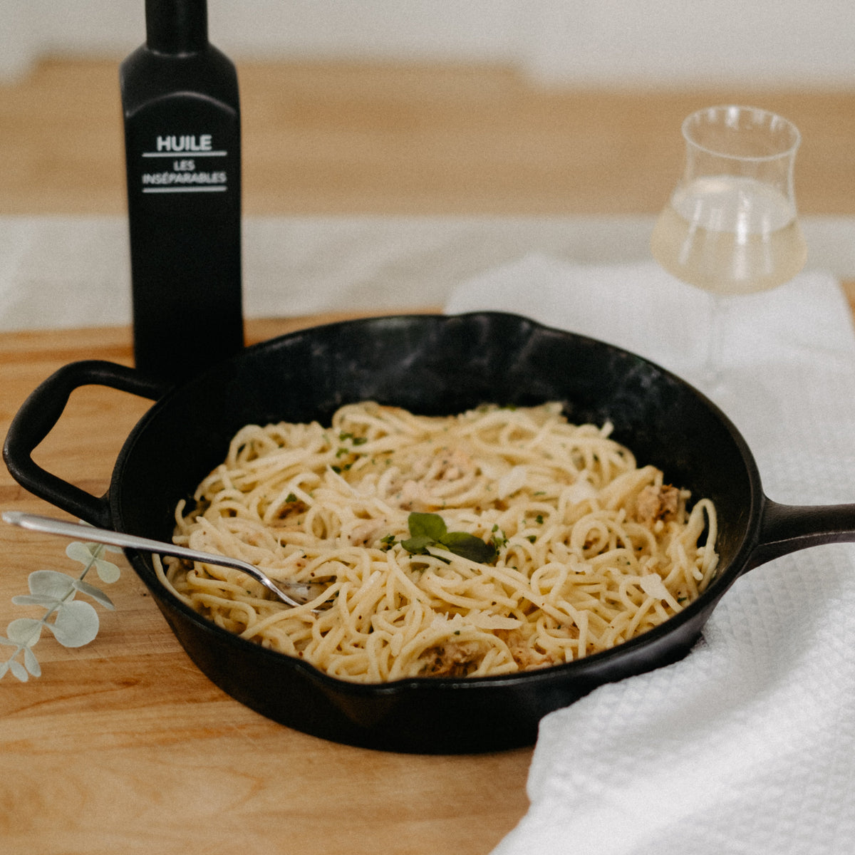 Spaghetti porc braisé & cheddar fumé