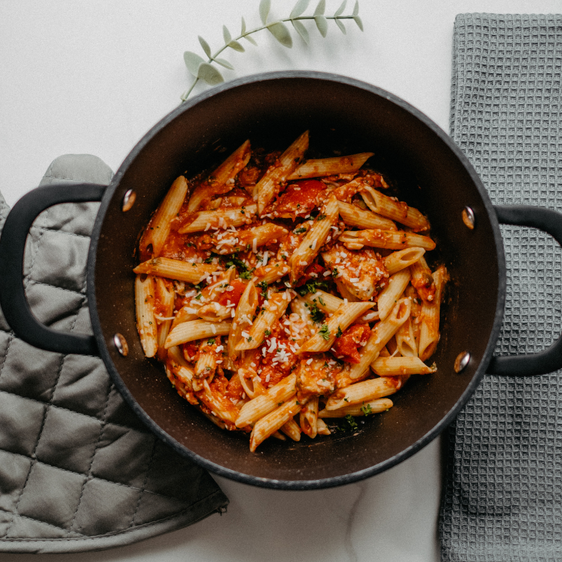 Penne sauce rosée au pesto