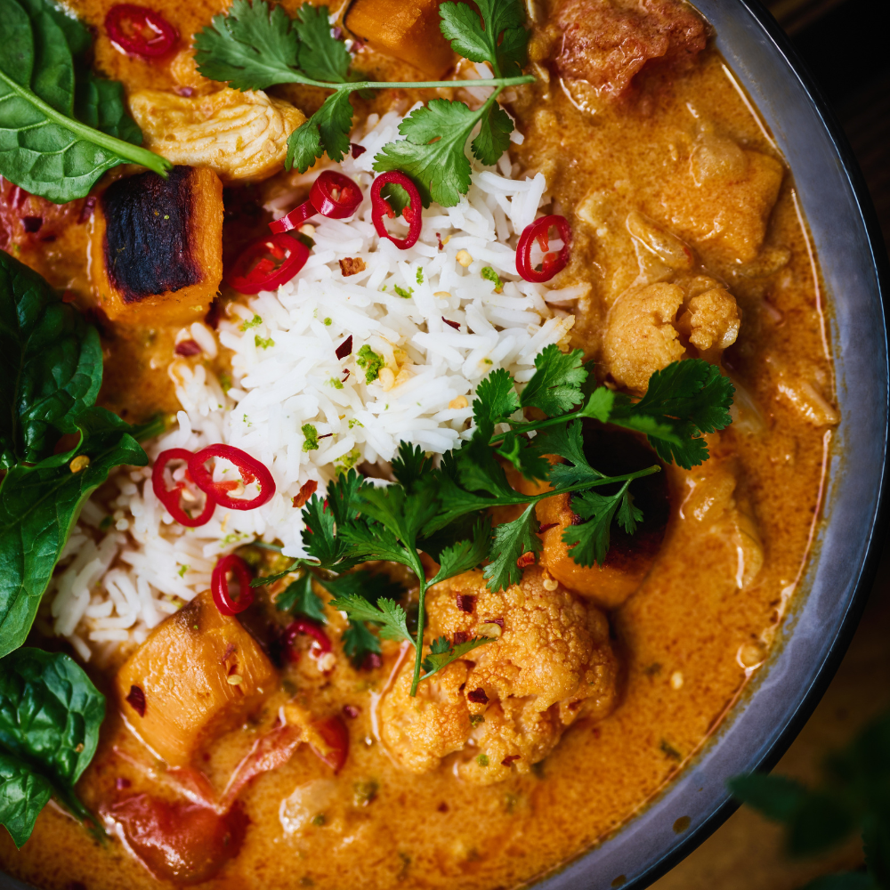 Cari de seitan, coco & lime