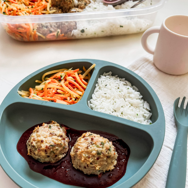 Boulettes de dinde, quinoa & érable