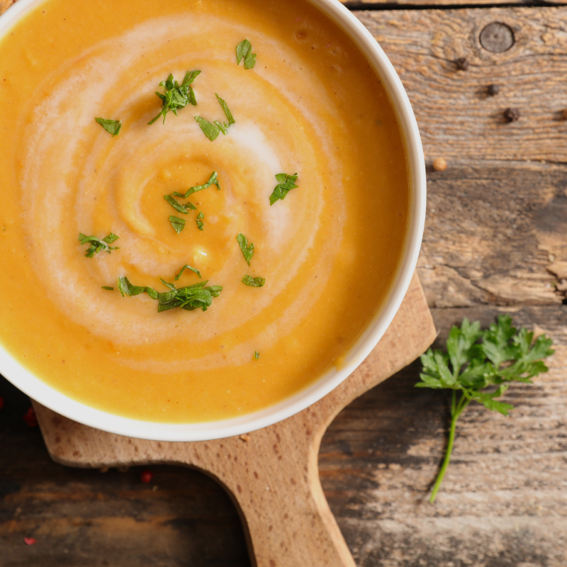 Crème de patate douce au cumin