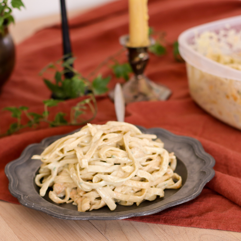 Fettuccine Alfredo au chou-fleur et poulet grillé