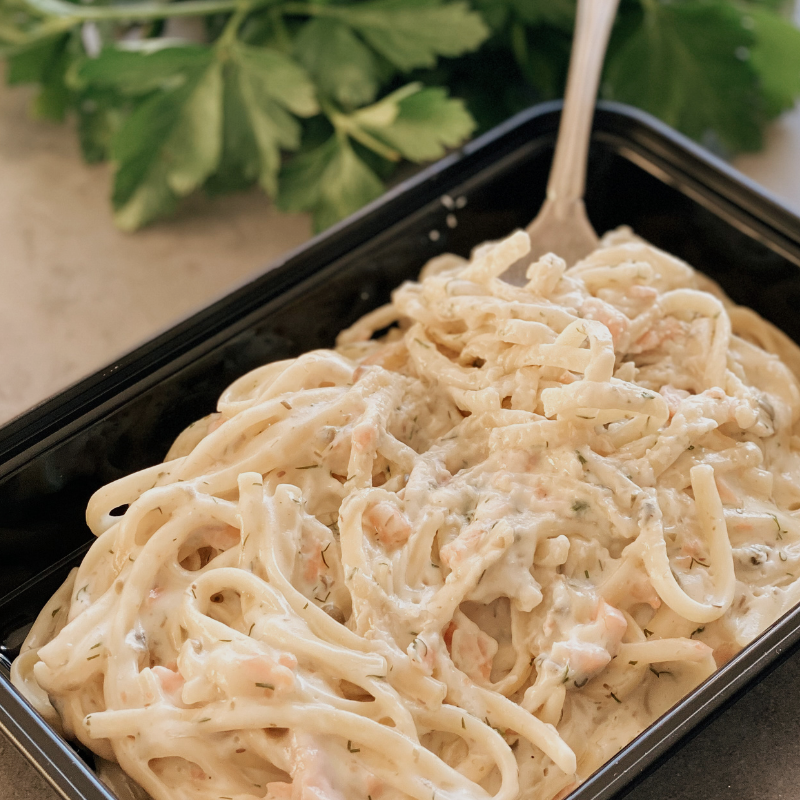 Pâtes crémeuses au saumon