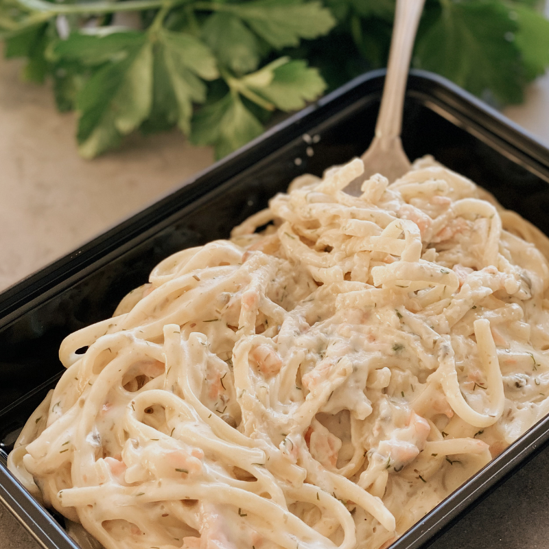 Capellini sauce rosé et saumon