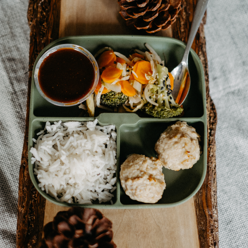 Boulettes de porc asiatiques, sauce hoisin à l’orange