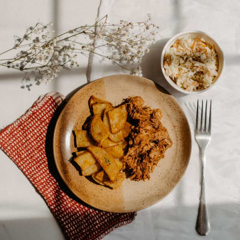 Porc effiloché à l’érable et balsamique