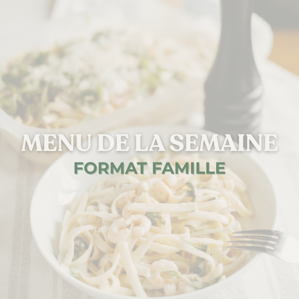 Menu de la semaine – format familial
