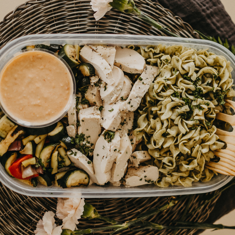 Poitrine de poulet, sauce carottes, gingembre et érable