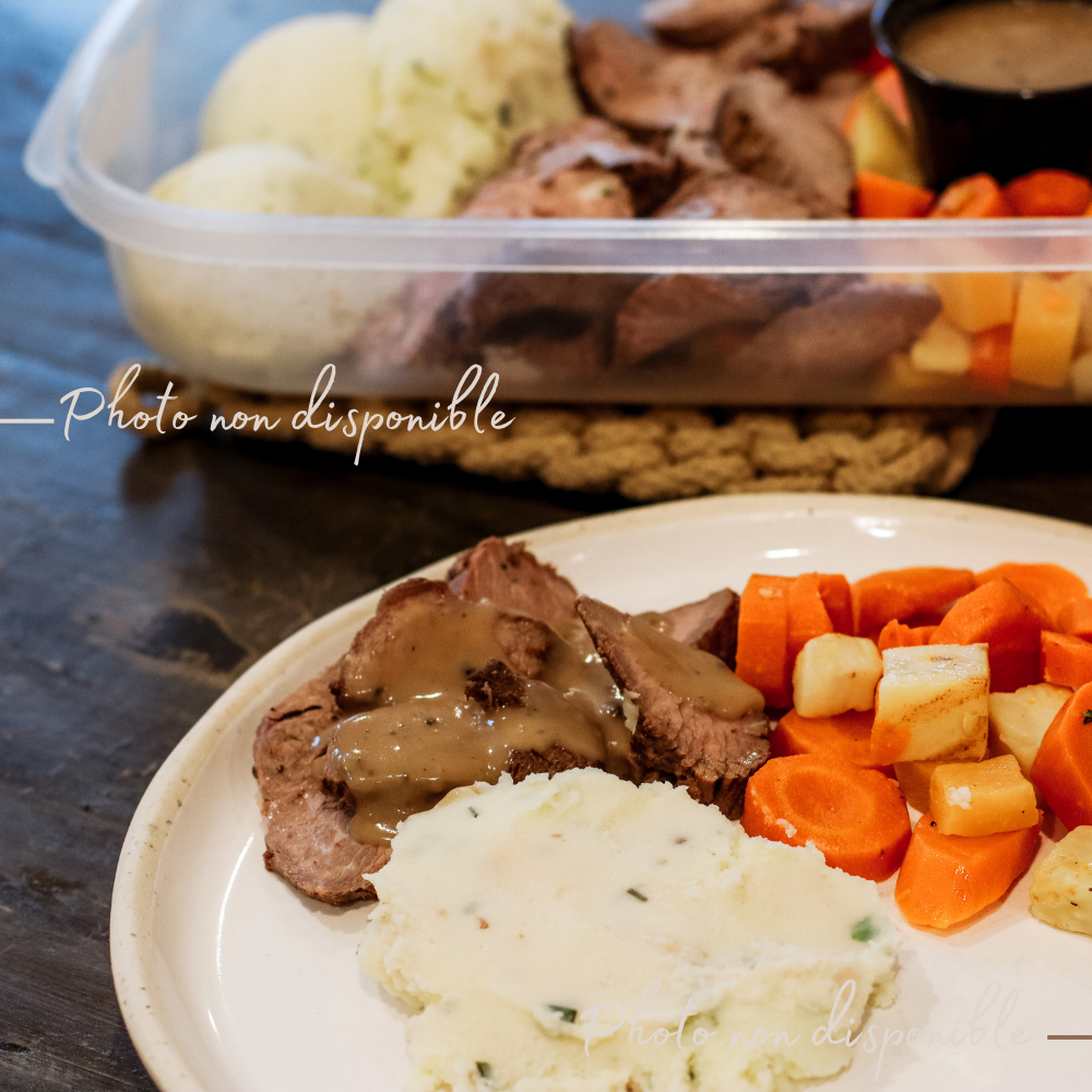 Hamburger steak aux oignons caramélisés