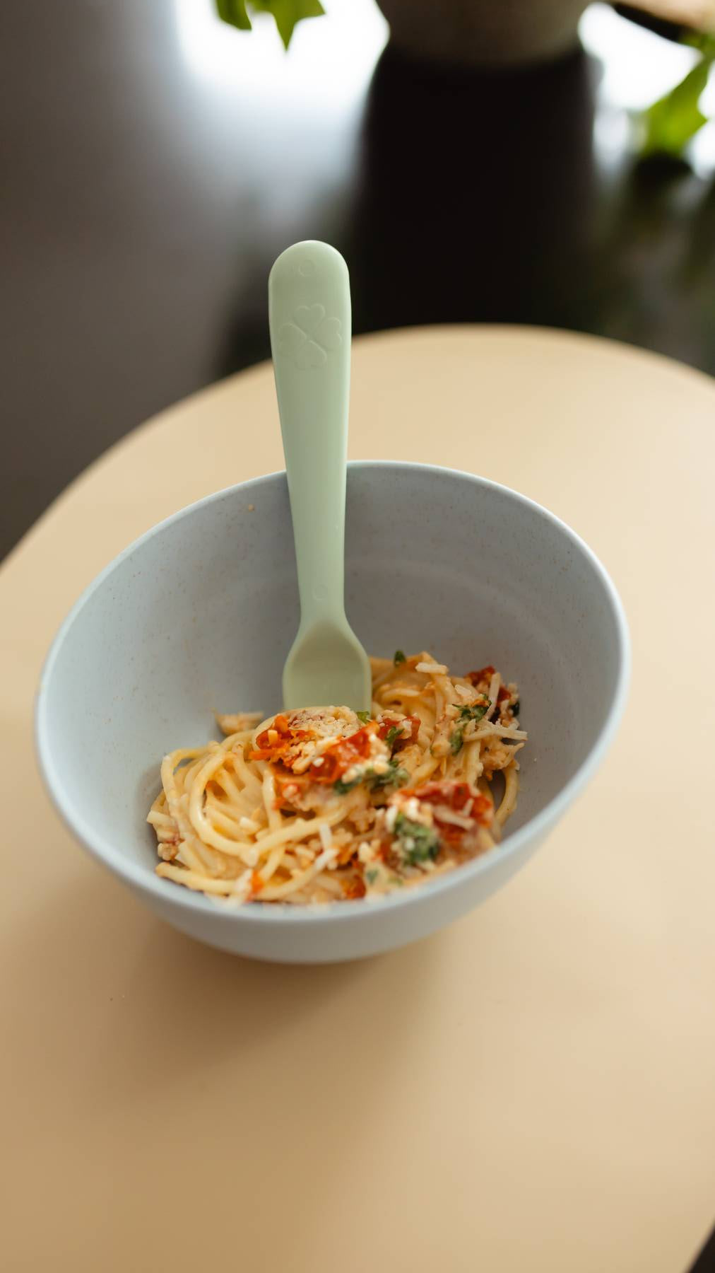 Spaghetti à la courge butternut et porc effiloché