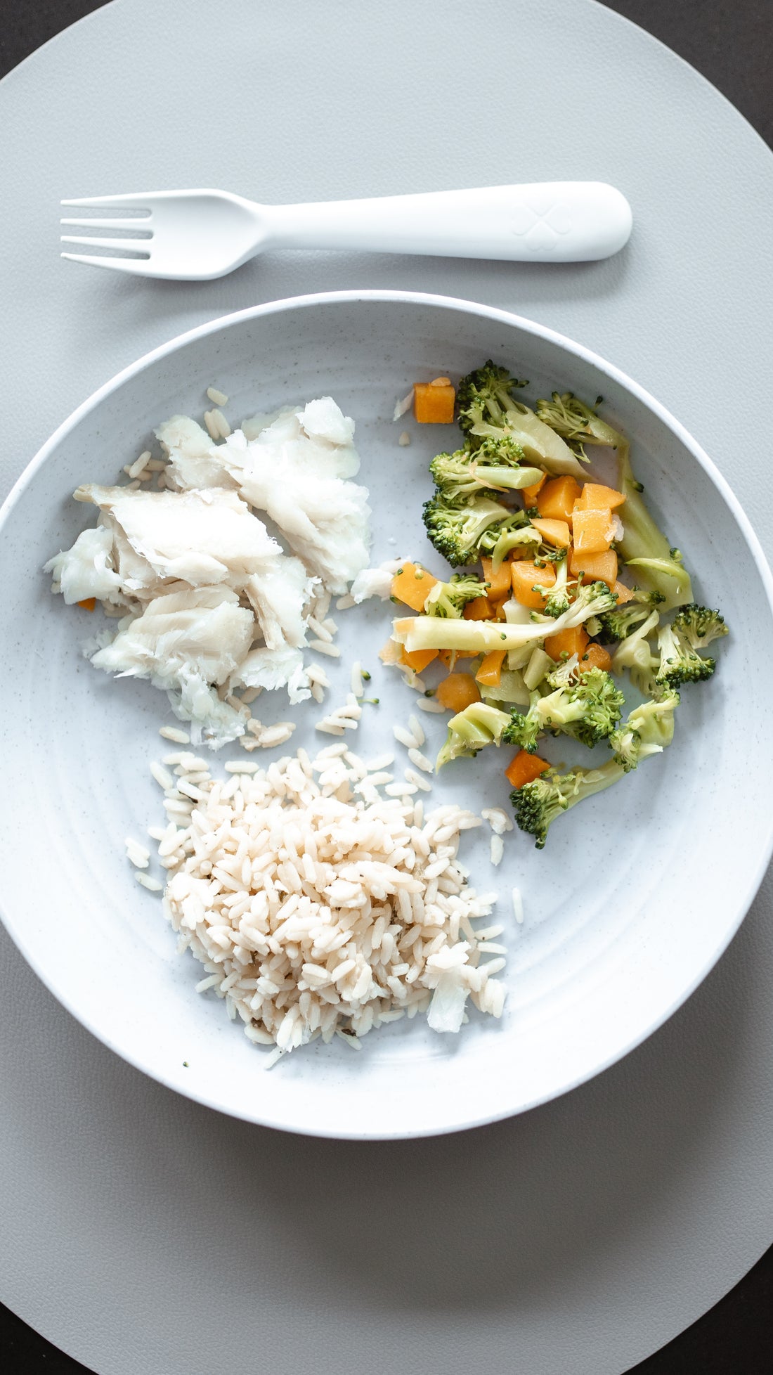 Riz crémeux aux courgettes et aiglefin