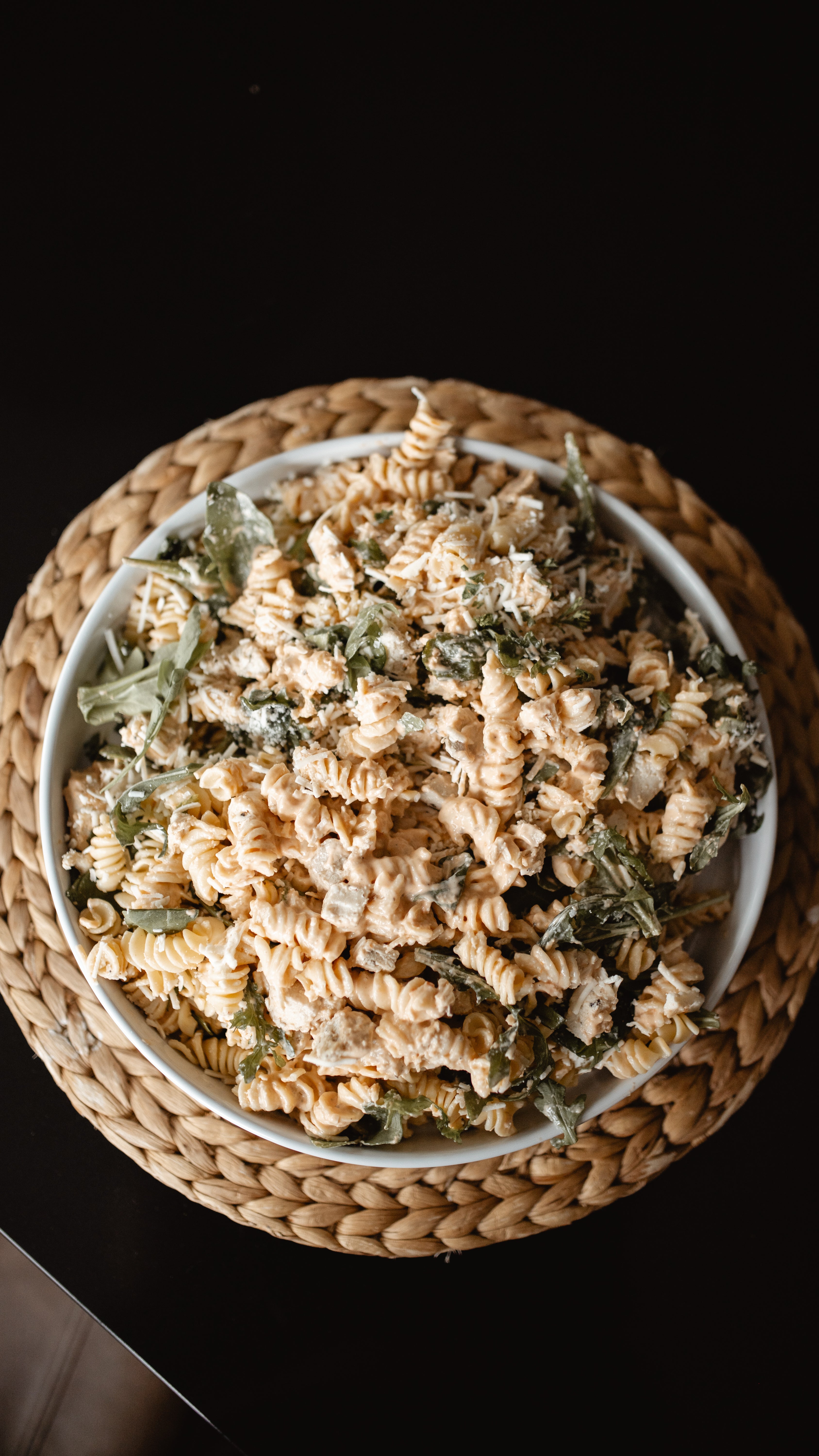 Rotinis au poulet et sauce aux pesto de roquette