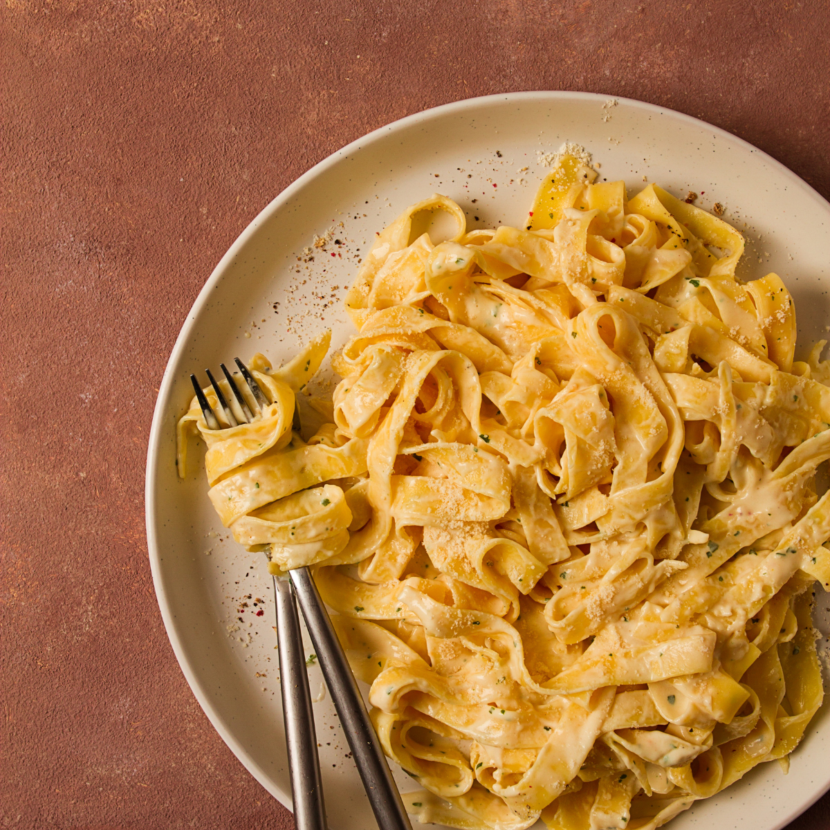 Tagliatelles poireaux &amp; dinde confite
