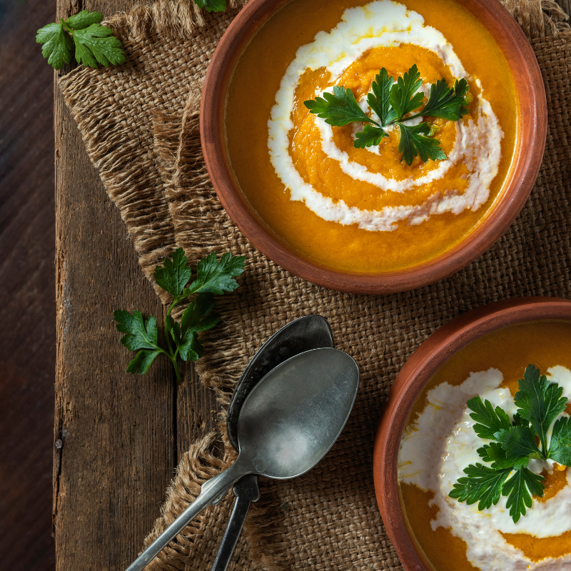 Crème de tomates au pesto