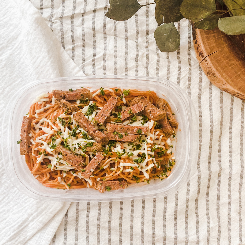 Spaghetti à la courge et saucisse